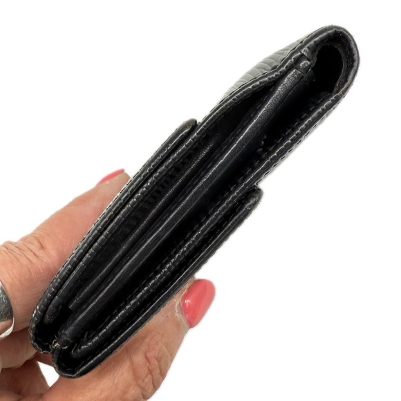 Louis Vuitton Elise Compact Wallet Black Epi Leather Vintage 1992 Authentic - Picture 14 of 17